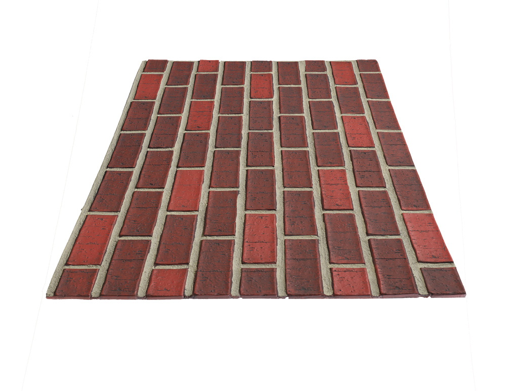 Contemporary Brick - Dark Red - Gray Grout